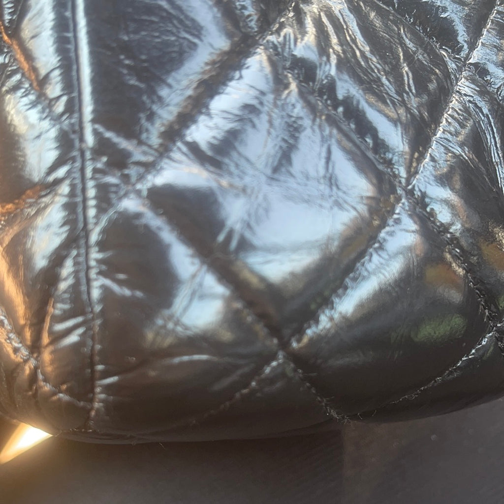 Chanel Jumbo Quilted Patent Leather
